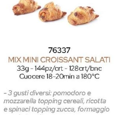 MIX MINI CROISSANT SALATI GR 31 PZ 144 (76338) DEL