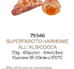 CROISSANT HARMONIE ALBICOCCA 70G PZ60 (79346) DLF