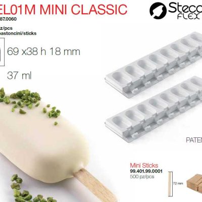 SET 2 STAMPI SILIC.+VASSOIO+100 BAST.MINI CLASSIC