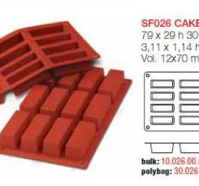 STAMPO SILICONE N.12 CAKES TERRACOTTA 79X29X30