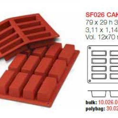 STAMPO SILICONE N.12 CAKES TERRACOTTA 79X29X30