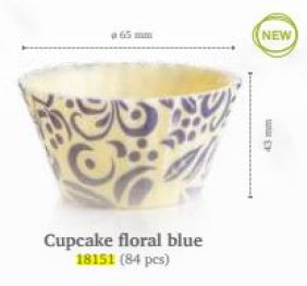 CUPCAKE FLORAL BLUE PZ. 84 —