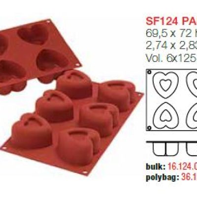 STAMPO SILICONE N.6 SAVARIN CUORE 69,5X72X39,5