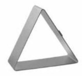 TRIANGOLO INOX LATO 25 H.5 CM -D-