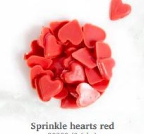 SPRINKLE HEARTS RED GR. 600