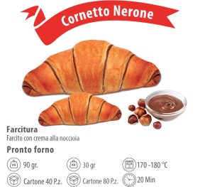 CORNETTO NERONE SUPERFARCITO 100GR 40PZ (CNPF40)