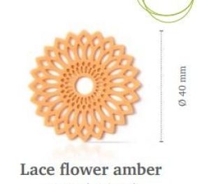 LACE FLOWER AMBER PZ. 216