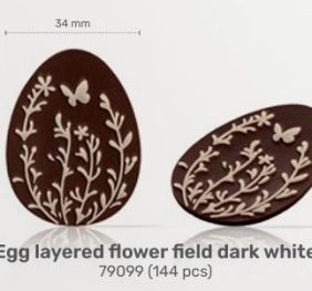EGG LAYERED FLOWER FIELD DARK WHITE PZ.144