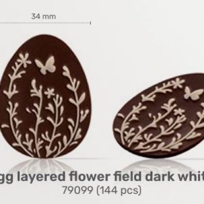 EGG LAYERED FLOWER FIELD DARK WHITE PZ.144