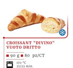 C&M CROISSANT DIVINO VUOTO DRITTO GR90 PZ80
