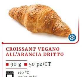 C&M CROISSANT VEGANO ARANCIA DRITTO GR90 PZ50