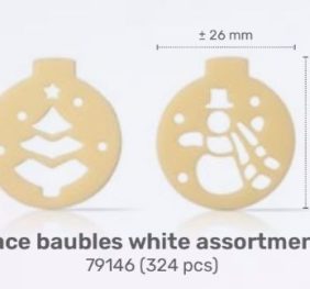 LACE BAUBLES WHITE ASSORTMENT PZ. 324