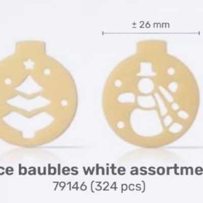 LACE BAUBLES WHITE ASSORTMENT PZ. 324