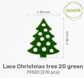 LACE CHRISTMAS TREE 2D GREEN PZ. 270